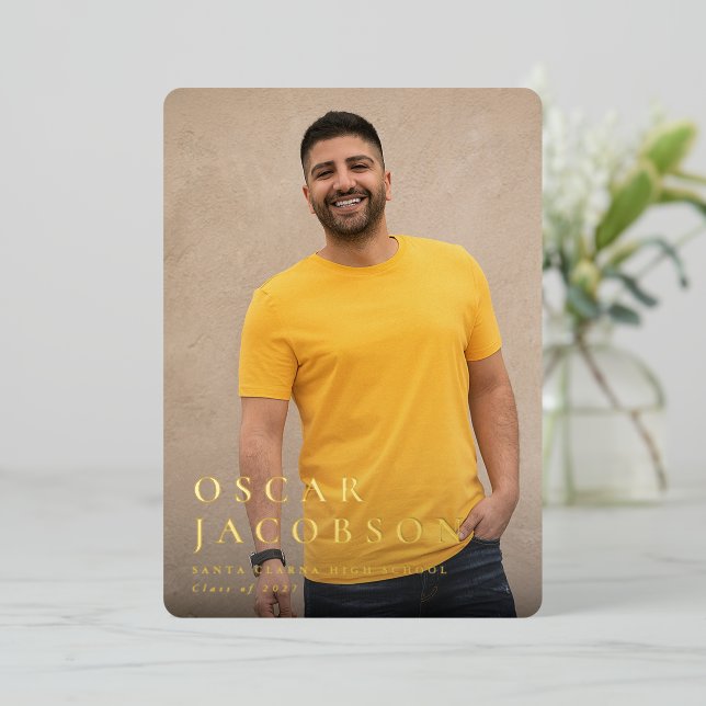 Ankündigung des Fotos "Moderner Foil Text Abschlus (Stehend vorne)