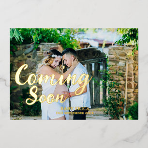 Ankündigung des Fotos Schwangerschaft   Minimal ba