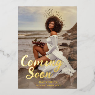 Ankündigung des Fotos Schwangerschaft   Minimal ba