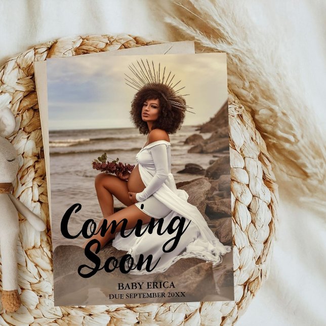 Ankündigung des Fotos Schwangerschaft | Minimal ba (Von Creator hochgeladen)