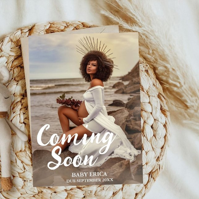 Ankündigung des Fotos Schwangerschaft | Minimal ba (Von Creator hochgeladen)