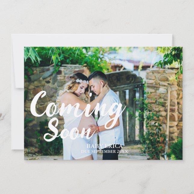 Ankündigung des Fotos Schwangerschaft | Minimal ba (Vorderseite)