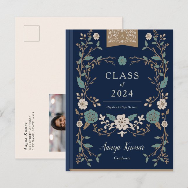 Ankündigung des Fotos "Vintag Library Book Abschlu (Vorne/Hinten)