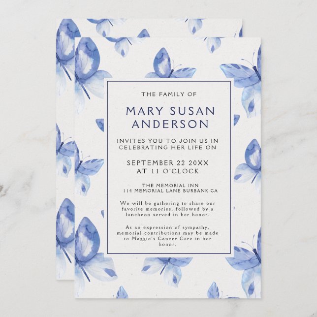 Ankündigung des Fotos zur Beerdigung von Butterfys (Vorne/Hinten)