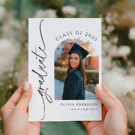 Ankündigung des Graduate Abschluss mit Foto