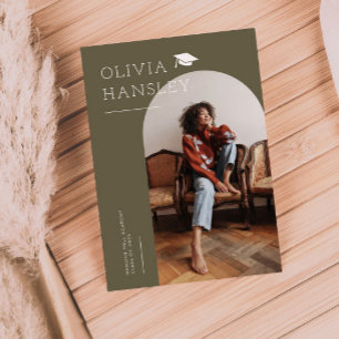 Ankündigung des Graduate Name Olive Arch Abschluss