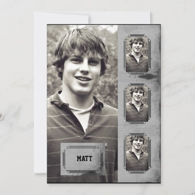 Ankündigung des Grunge Border Foto Panel Abschluss (Vorderseite)