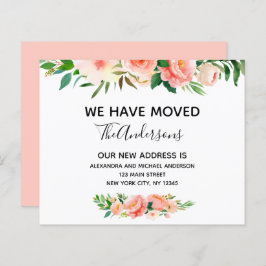 Ankündigung des Haushalts Peach Coral Floral Movin