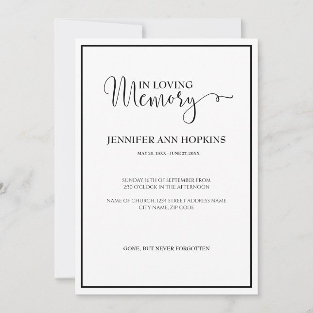 Ankündigung des klassischen Gedenkens (Vorderseite)