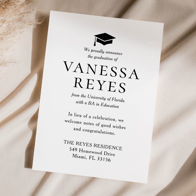 Ankündigung des klassischen Schwarz-Weiß-Abschluss (Von Creator hochgeladen)