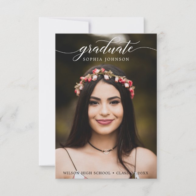 Ankündigung des klassischen Script-Abschlusses mit (Vorderseite)