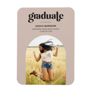 Ankündigung des kühlen Graduate Pink & Black Absch Magnet