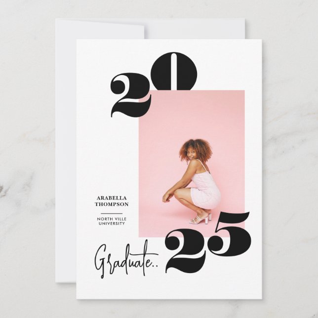 Ankündigung des kühlen und modernen Fotos Abschlus (Vorderseite)