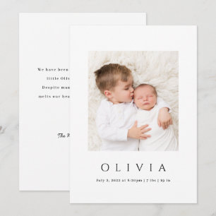 Ankündigung des Minimal Baby Foto