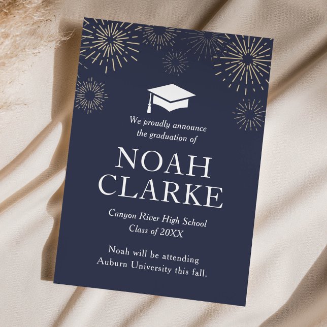 Ankündigung des modernen Abschlusses für Feuerwerk (Von Creator hochgeladen)