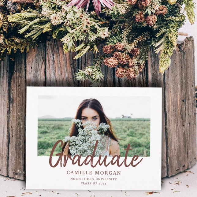 Ankündigung des modernen Fotos 2024 Postkarte (Von Creator hochgeladen)