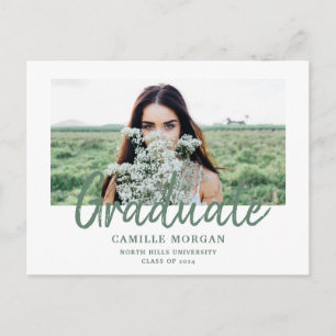 Ankündigung des modernen Fotos 2024 Postkarte