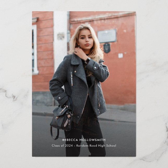 Ankündigung des modernen Fotos Abschluss (Vorderseite)