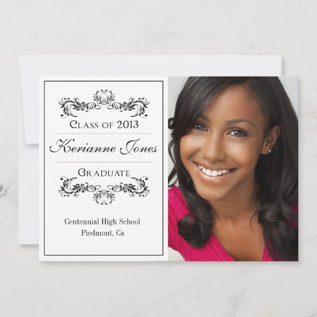 Ankündigung des modernen Fotos Abschluss (Vorderseite)