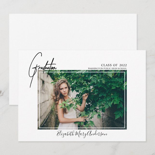 Ankündigung des modernen Fotos Abschluss 2022 (Vorne/Hinten)