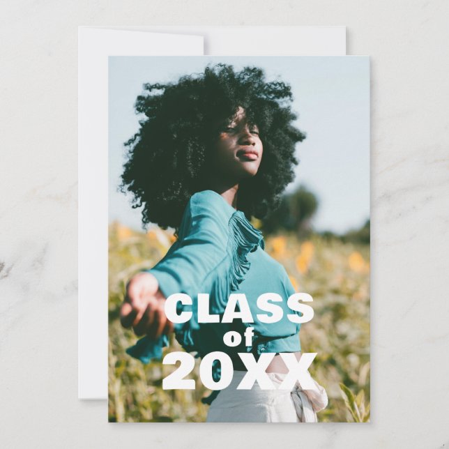 Ankündigung des modernen Fotos Class 20XX Abschlus (Vorderseite)