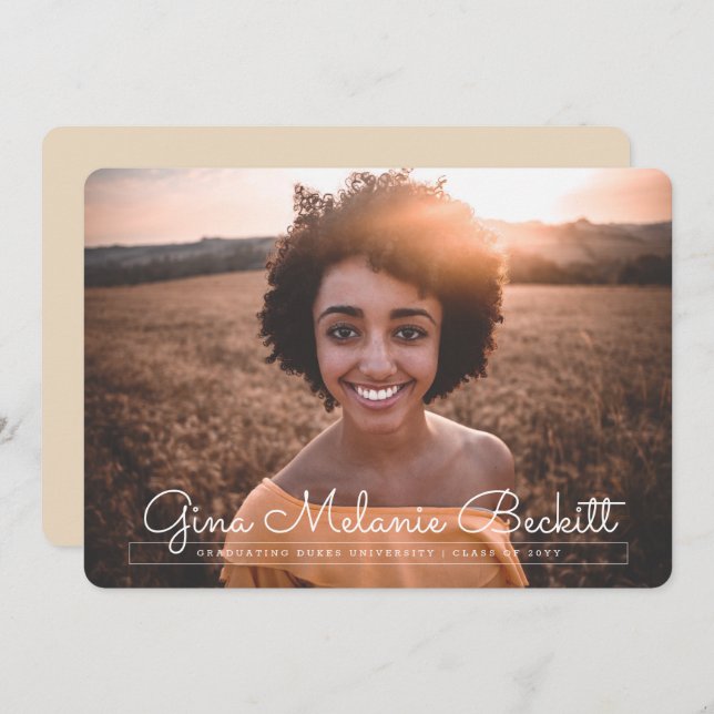 Ankündigung des modernen Minimalistischen Abschlus (Vorne/Hinten)