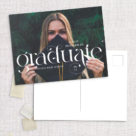 Ankündigung des modernen Swirf Serif-Foto-Abschlus Postkarte