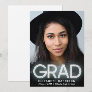 Ankündigung des modernen White Neon Abschlusses