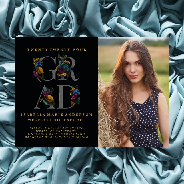 ANKÜNDIGUNG DES MOODY ELEGANT FLORAL FOTO ABSCHLUS (Von Creator hochgeladen)