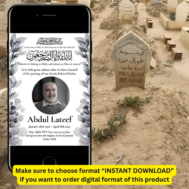 Ankündigung des muslimischen Todes Male Janaza Geb (Von Creator hochgeladen)