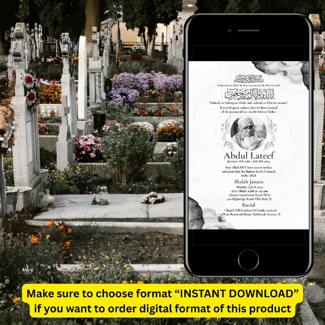 Ankündigung des muslimischen Todes Male Janaza Geb (Von Creator hochgeladen)