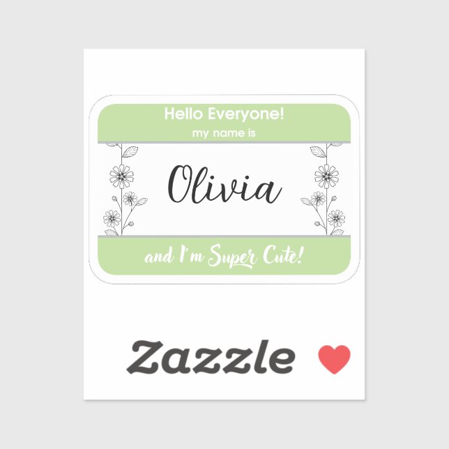 Ankündigung des Namens des Neugeborenen Aufkleber (Blatt)