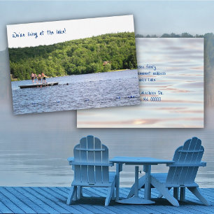 Ankündigung des neuen Wohnsitzes am See mit Foto