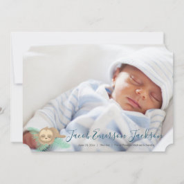 Ankündigung des neutralen Baby Sloth Baby Foto