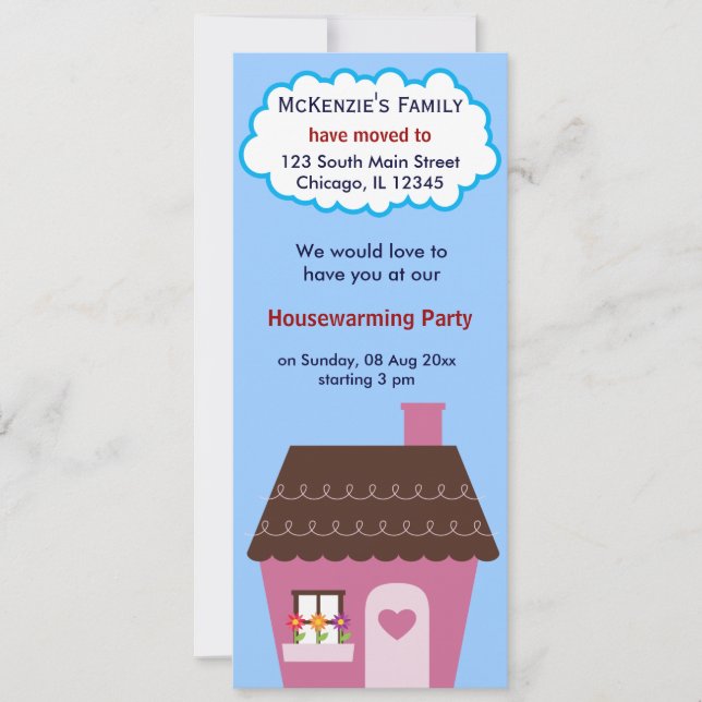 Ankündigung des offenen Hauses (Vorderseite)