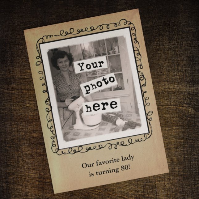 Ankündigung des Party für Vintage Fotovorlage (Von Creator hochgeladen)