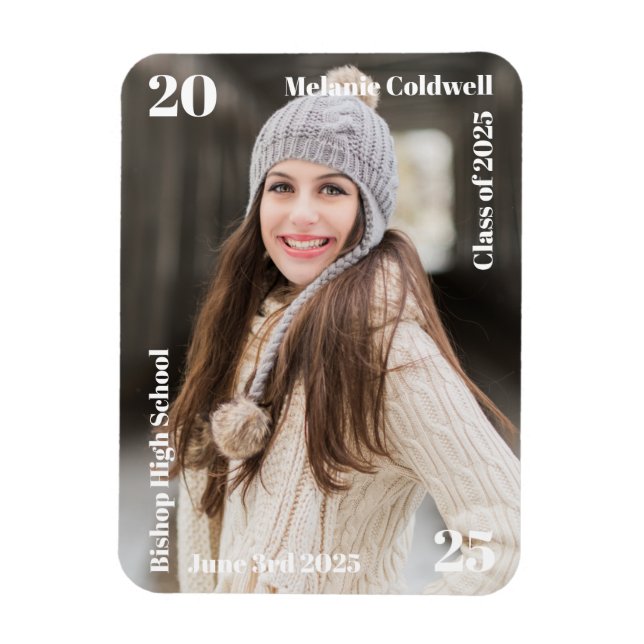 Ankündigung des personalisierten modernen Abschlus Magnet (Vertikal)