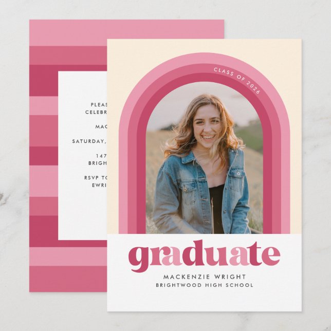 Ankündigung des Rosa Retro Arch Abschlusses (Vorne/Hinten)
