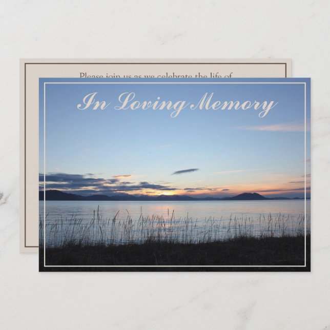 Ankündigung des Sunset Memorial Service (Vorne/Hinten)