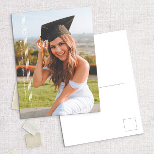 Ankündigung des Tassel Foto Abschluss Postkarte