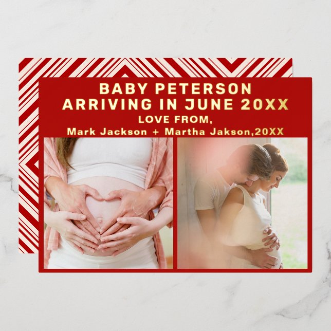 Ankündigung des Valentinstag (Vorderseite/Rückseite)