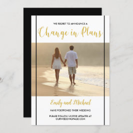 Ankündigung des verspäteten Hochzeitsschwarz-Gold-