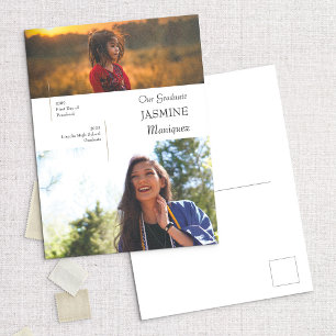 Ankündigung des zeitgemäßen Abschlusses "Damals & Postkarte