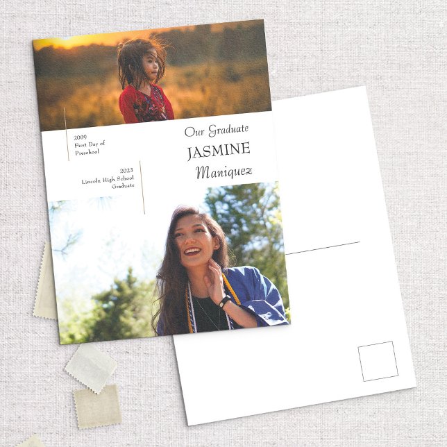 Ankündigung des zeitgemäßen Abschlusses "Damals &  Postkarte (Von Creator hochgeladen)