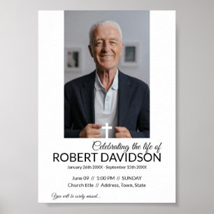 Ankündigung digitaler Beerdigung Sofortdownload Poster