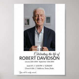 Ankündigung digitaler Beerdigung Sofortdownload Poster