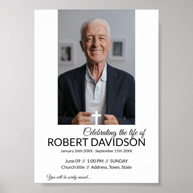 Ankündigung digitaler Beerdigung Sofortdownload Poster (Vorne)