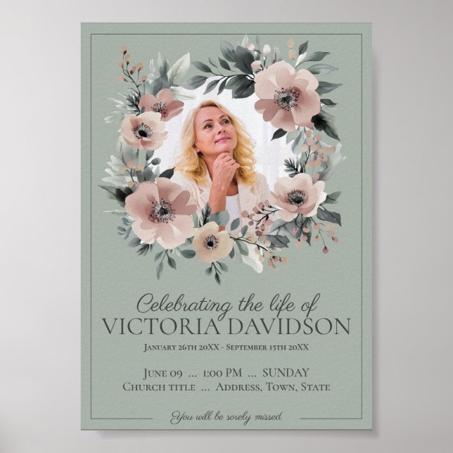 Ankündigung digitaler Beerdigung Sofortdownload Poster (Vorne)