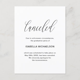 Ankündigung einer einfachen Graduierungspartei