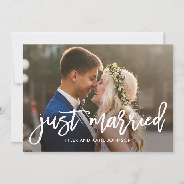 Ankündigung einer farbenfrohen Hochzeitsfeier (Vorderseite)